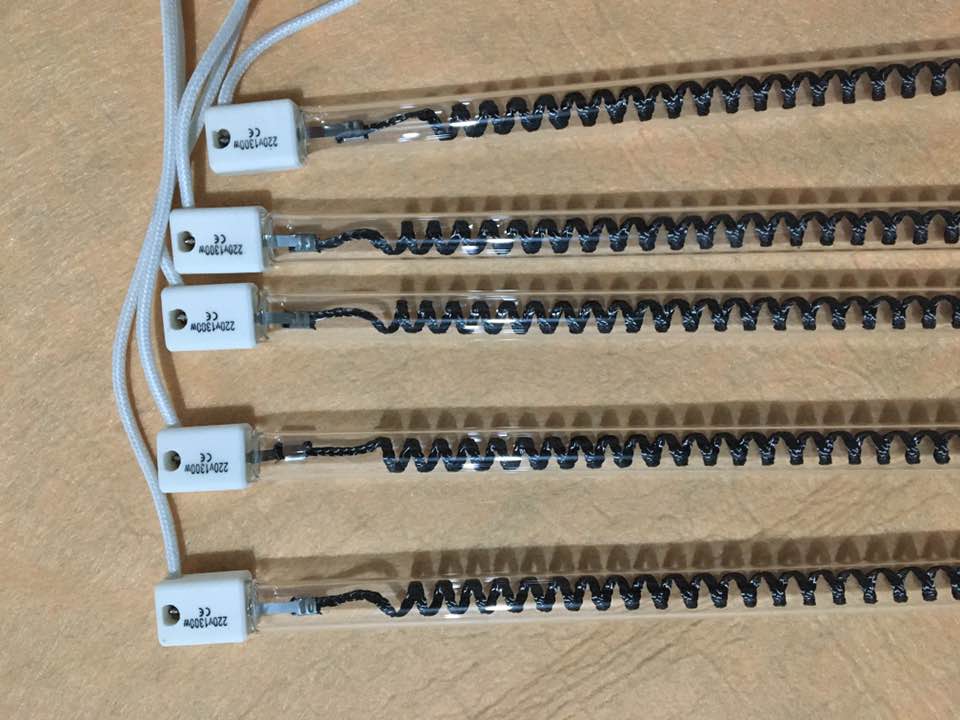 carbon fiber far infrared heating lamps 360mm 700w for screen printing machines