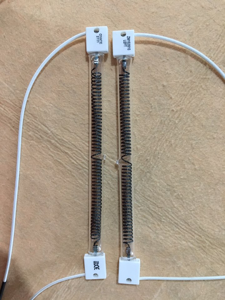 2500w 1260mm infraröd kolfiberstång klar kolfiber värmelampa